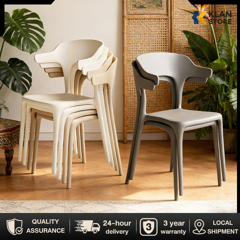 K-Kursi Makan Tanduk Plastik Dining Chair/Coffee Shop Chair/Plastic Chairdesk Chair/Office Chair/Desk Chair 塑料椅子