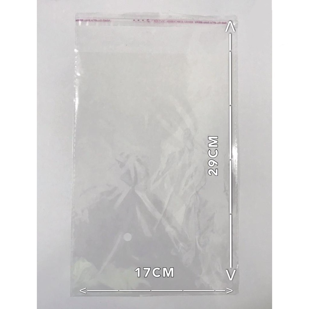 5pcs pack Transparent PLASTIC BAG PACKING PRODUCT STANDARD BEG PLASTIK OPP LUTSINAR PACKING BAG Self Adhesive Plastik