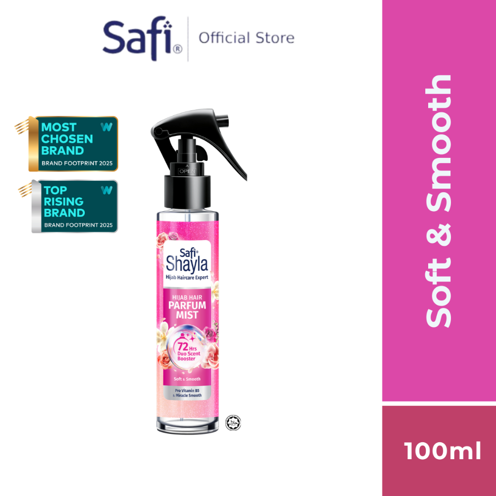 Safi Shayla Soft & Smooth Hair & Hijab Parfum Mist (100ml)