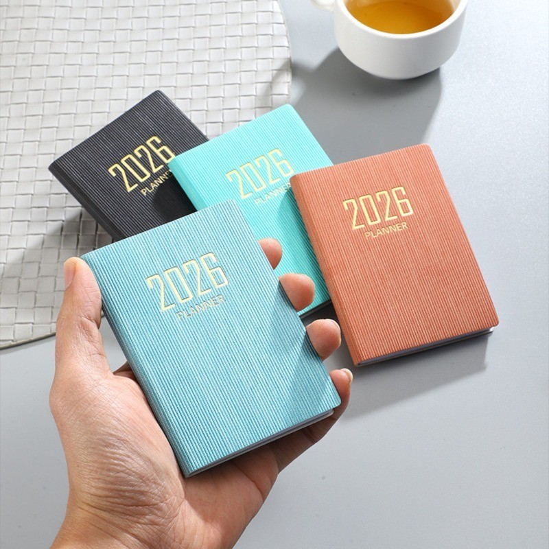 Portable 2026 Daily Weekly Planners A7 Schedule Notebooks 365 Days Calendar Journal School Office Supplies Agenda