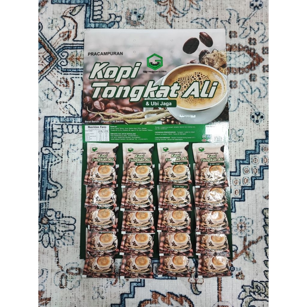 KOPI TONGKAT ALI & UBI JAGA 20 sachet - TAMBAH TENAGA - NIKMATI KOPI TONGKAT ALI SEBENAR. READY STOCK