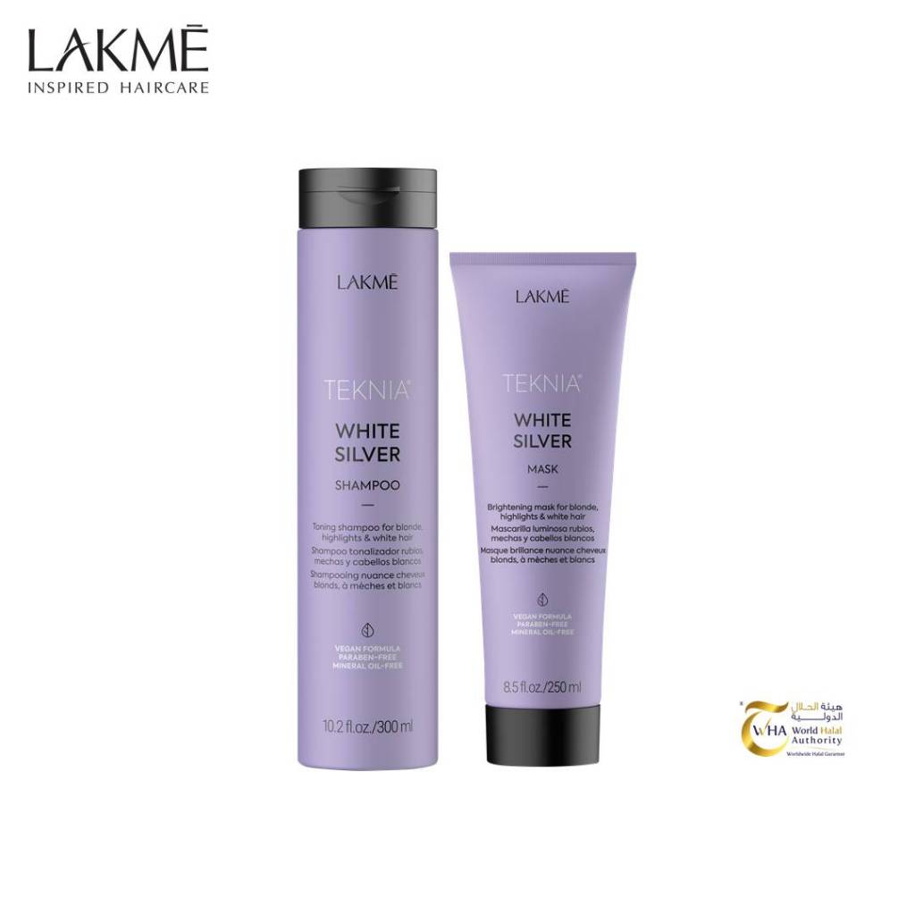 Lakme Teknia White Silver Combo D - Shampoo (300ml)+ Mask (250ml)