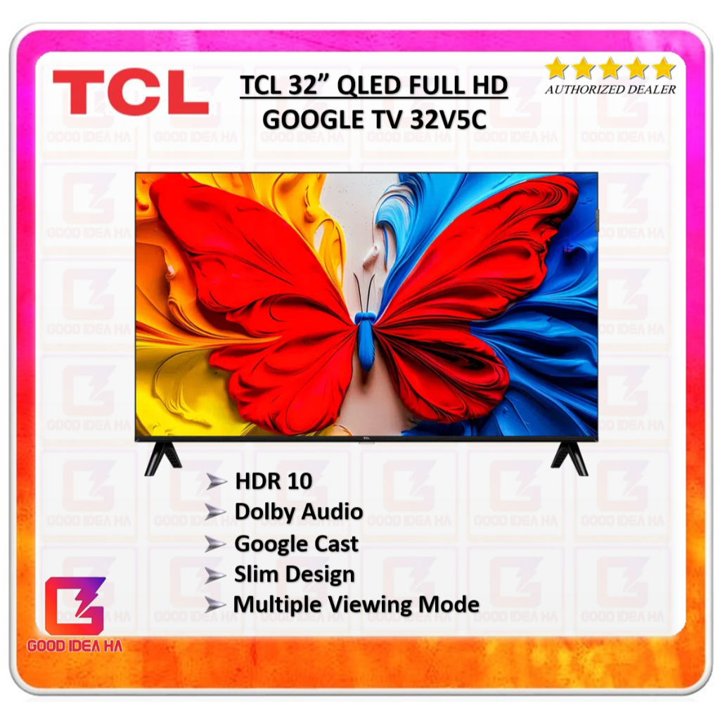 TCL FULL HD QLED GOOGLE TV WITH DOLBY AUDIO (32") 32V5C