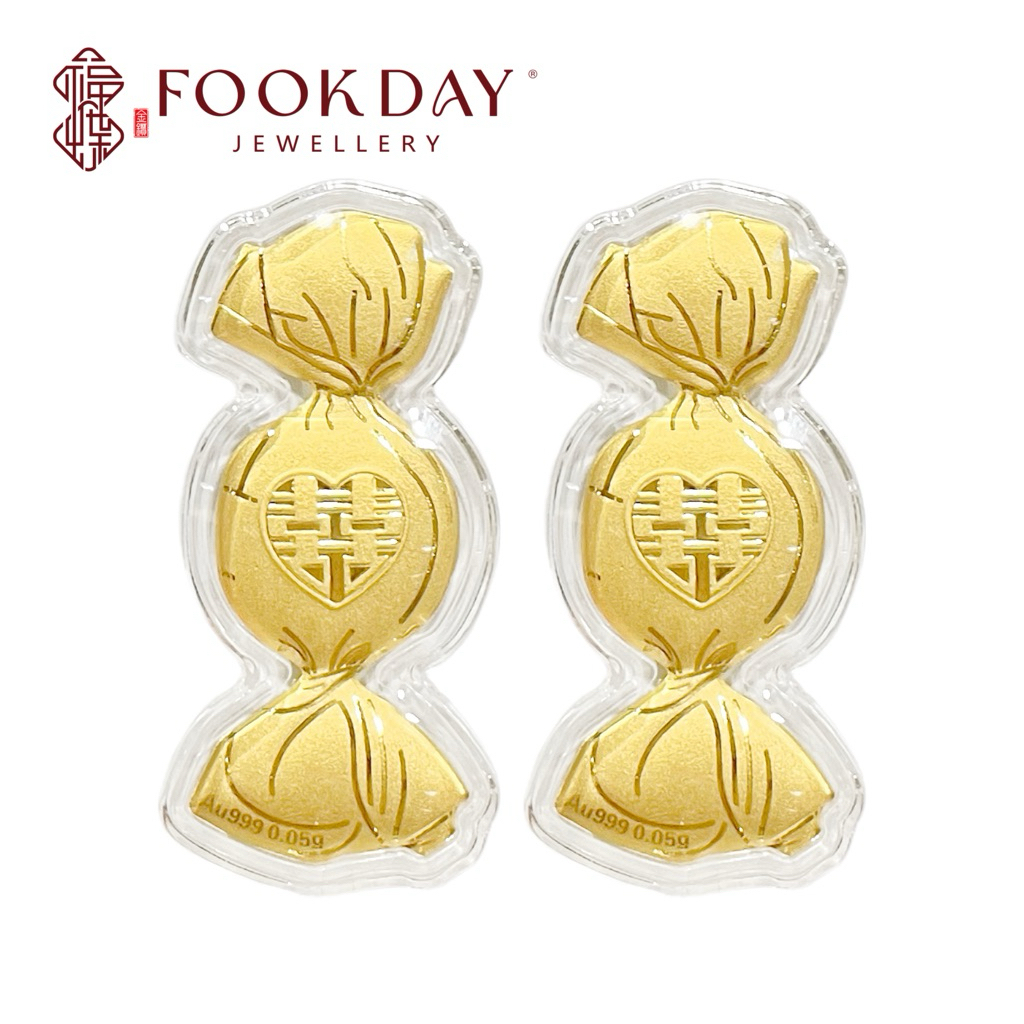 FOOKDAY 999 足金喜糖金片礼盒999 Gold Wedding Candy Gold Note Emas 999 Gula Gula&hellip;