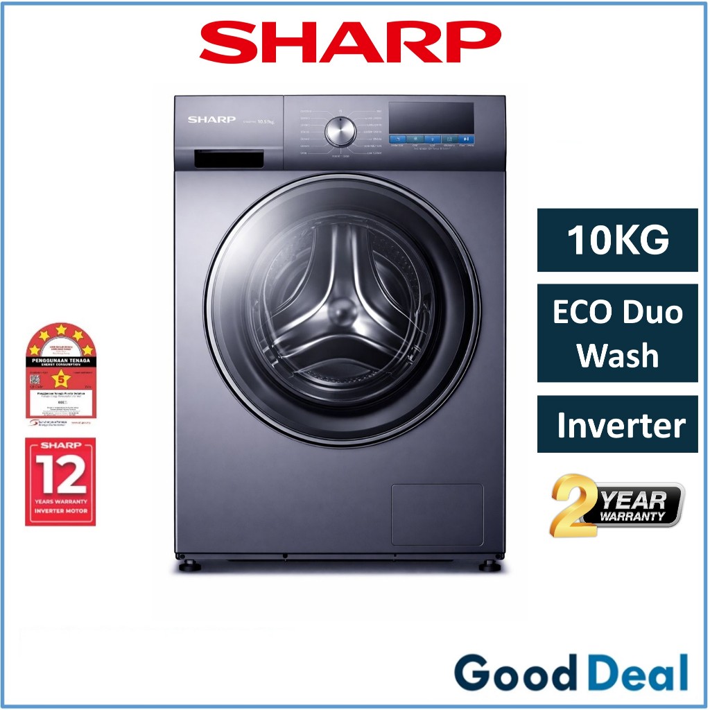 大容量sharp、8kg SHARP KD-NHL8S9GW21-ES Freestanding Tumble Dryer 8 kg A++ with Heat Pu