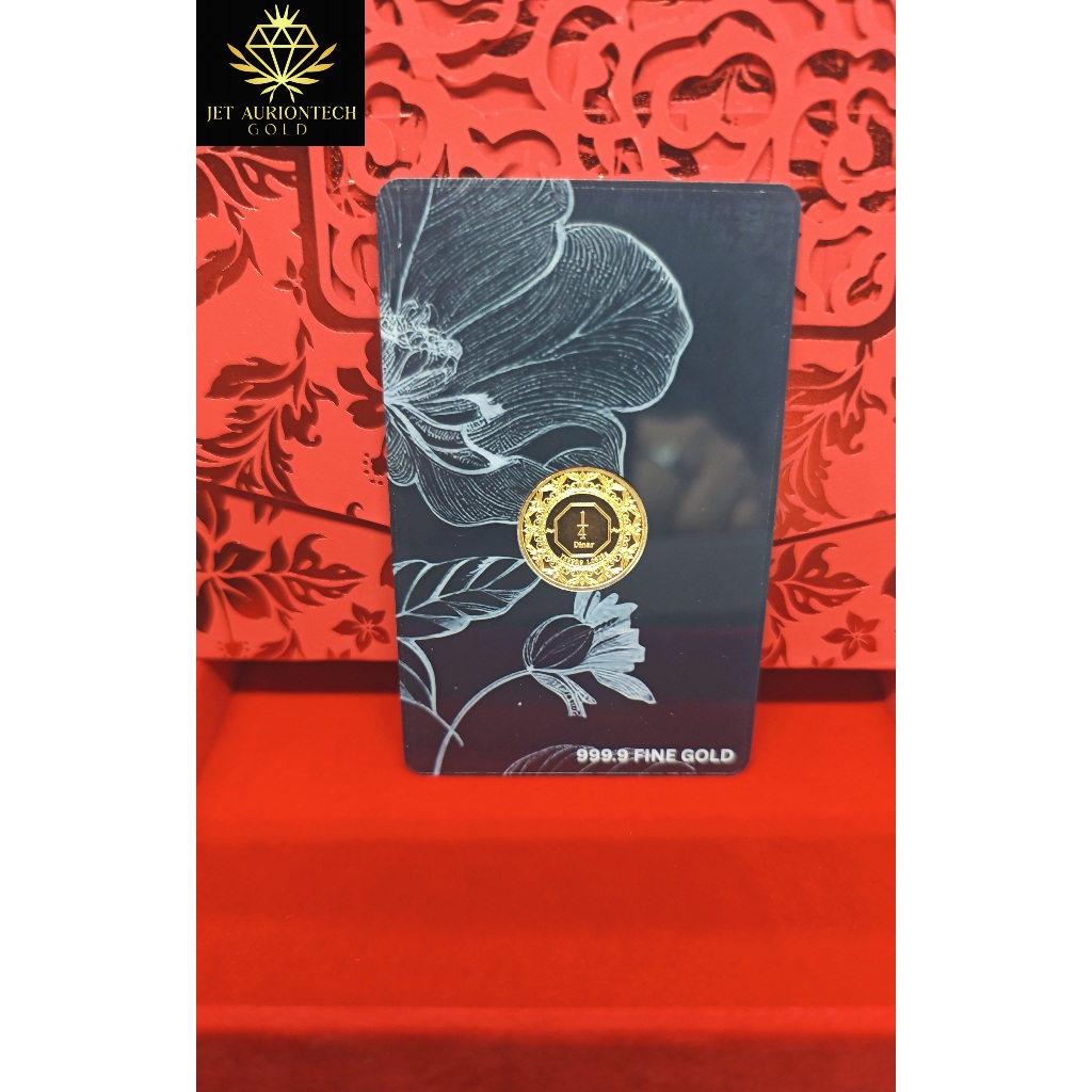 JET MUSLIM DINAR GOLD 999.9 BUNGA SERIES FINE GOLD BAR (1.0625g to 4.250g)