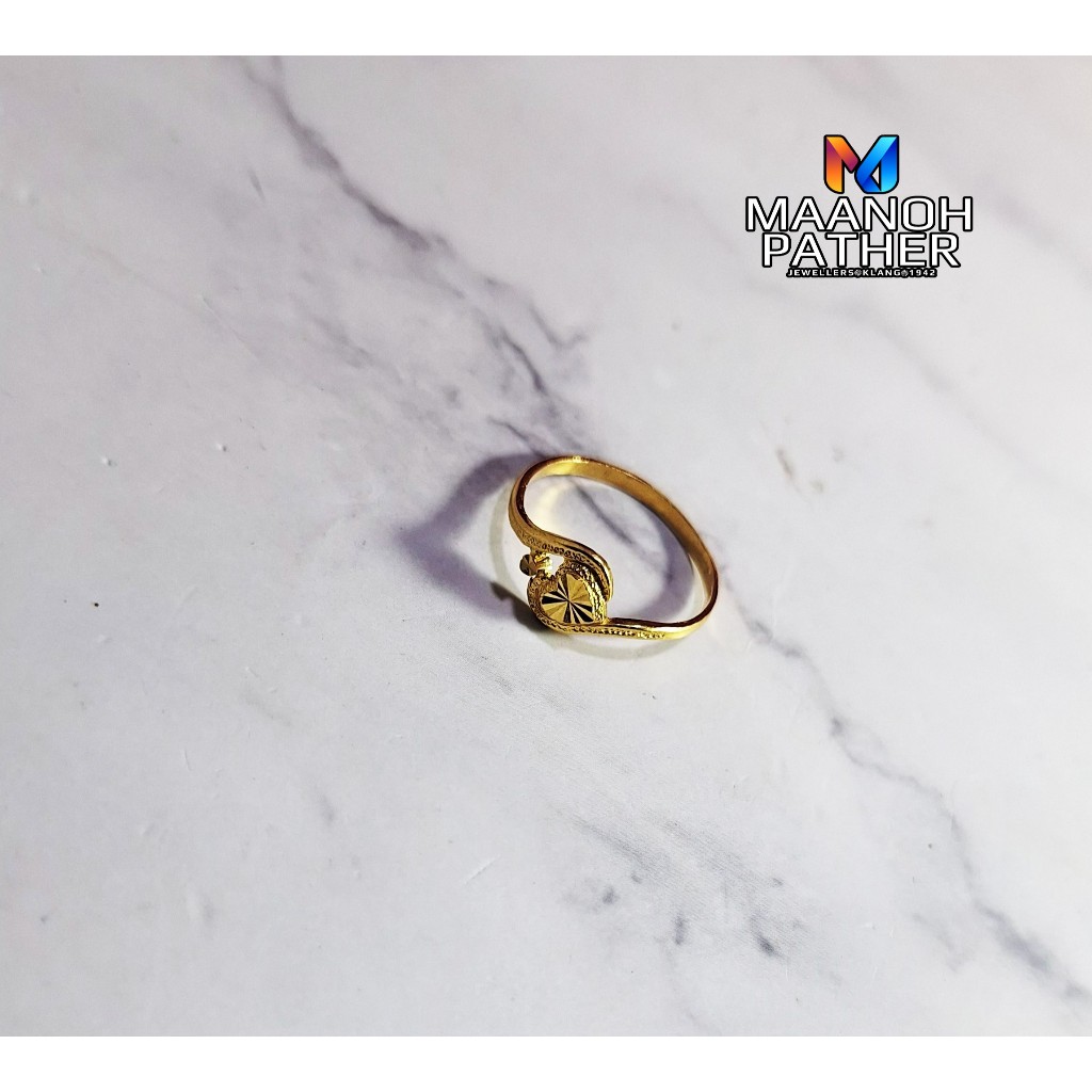 1.99GM-916 HEART LADIES RING-916 CIN CIN-916 FANCY HEART RING-RING-916 INDIAN RING-916 RING-916 CIN CIN EMAS-916 GOLD