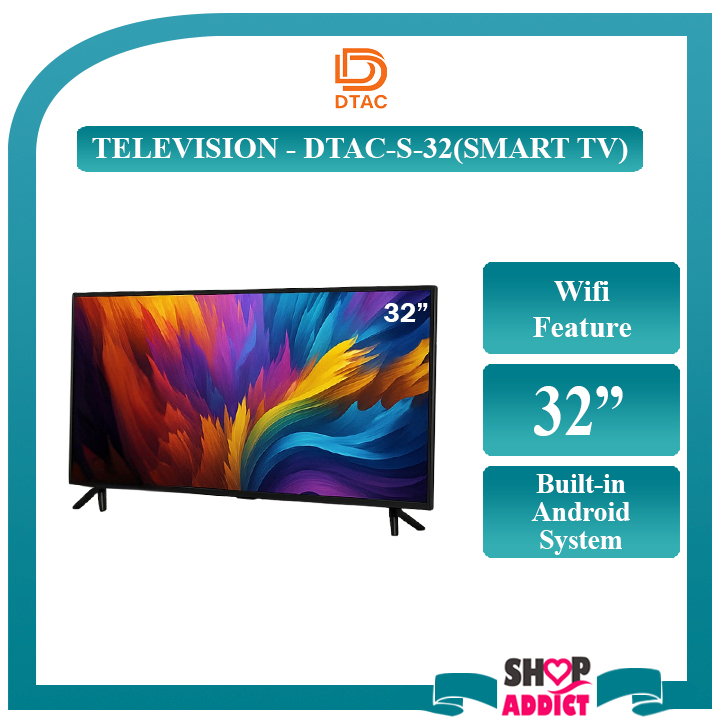DTAC Television Digital and Smart TV Full HD LED High Resolution Audio Signal 32"/ 40" / 50" / 55"