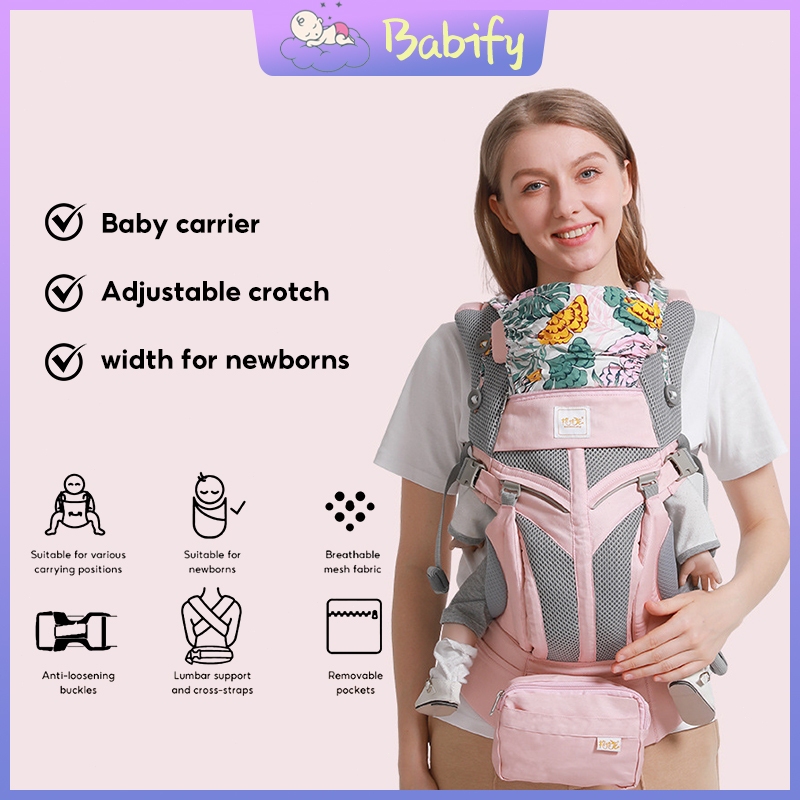 Babify Baby Carrier Front & Back Carrying, Lightweight and Convenient Infant Carrier for Outdoor Travel and Daily Use