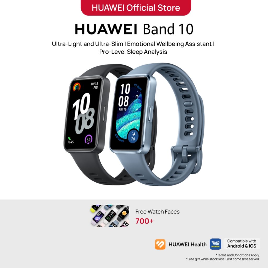HUAWEI Band 10 Smartwatch | Ultra-Light and Ultra-Slim | Emotional Wellbeing Assistant | Pro-Level Sleep Analysis