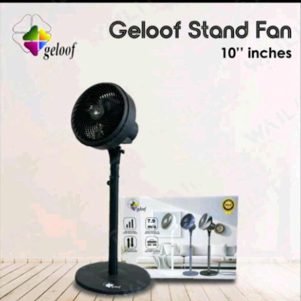 geloof (10") stand circulation fan 90w adjustable fan | table fan | kipas berdiri | kipas meja kipas angin