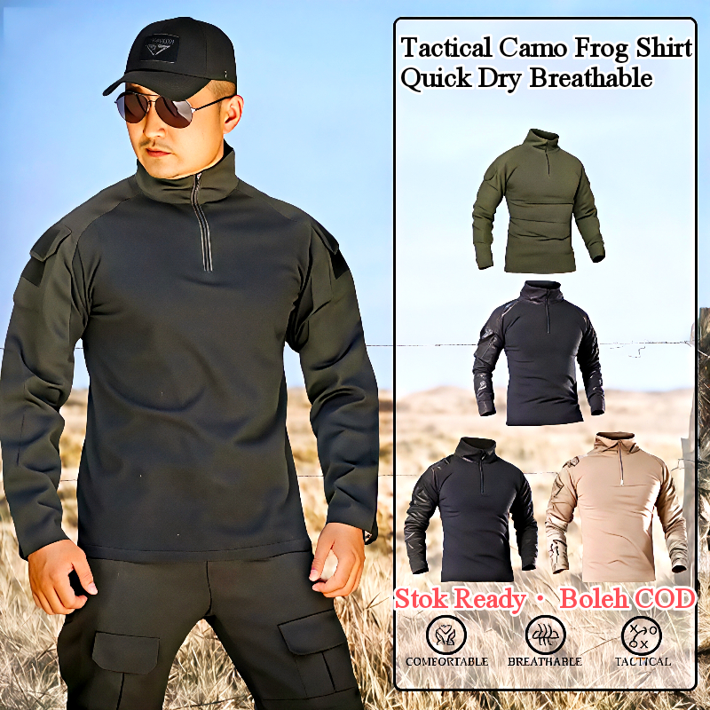MY Free ShippingTactical Combat ShirtMen Breathable Camo Military Long Sleeve QuickDry Outdoor Shirt