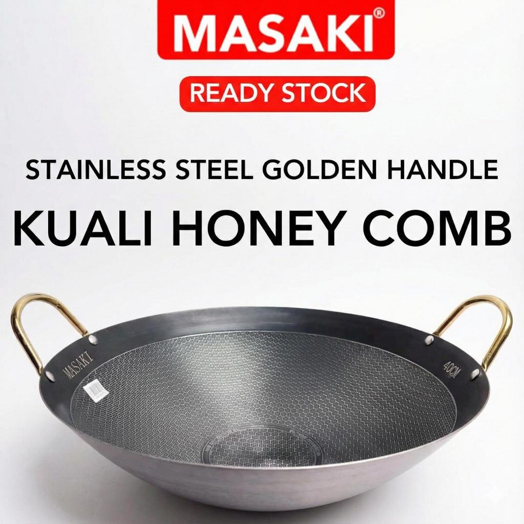MASAKI Honeycomb Wok With Golden Handle