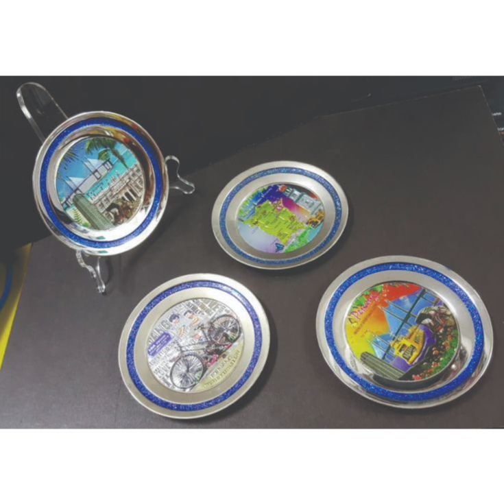 Penang Heritage Souvenir Plate / Display Plate Stand / Penang Bridge Acrylic Souvenir