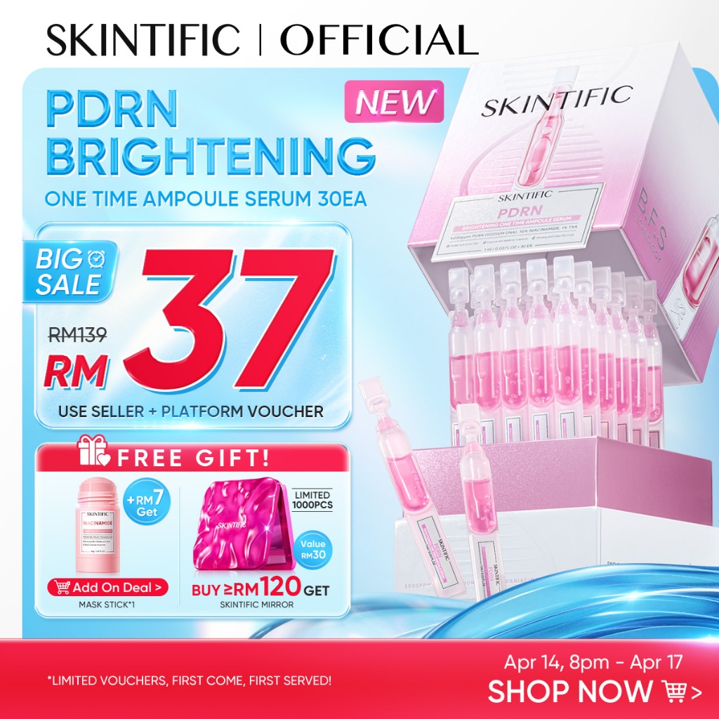 [NEW LAUNCH] SKINTIFIC PDRN Skin Booster Ampoule Serum Single Dose Niacinamide Brightening Repair Hydrating 1ml x 30pcs