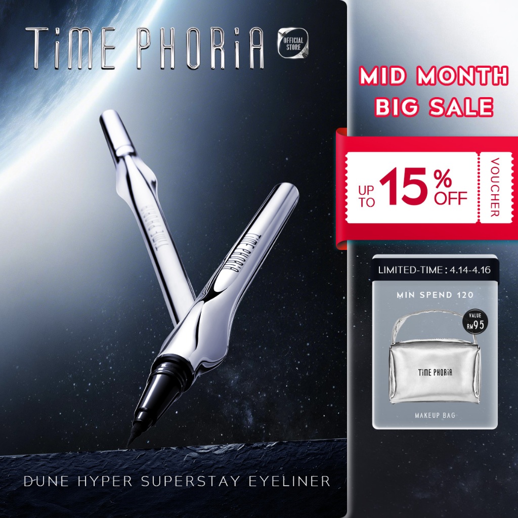 TIMEPHORIA Dune Hyper-Precision Superstay Eyeliner Ultra-Fine Nib Longlasting Waterproof Anti Smudge