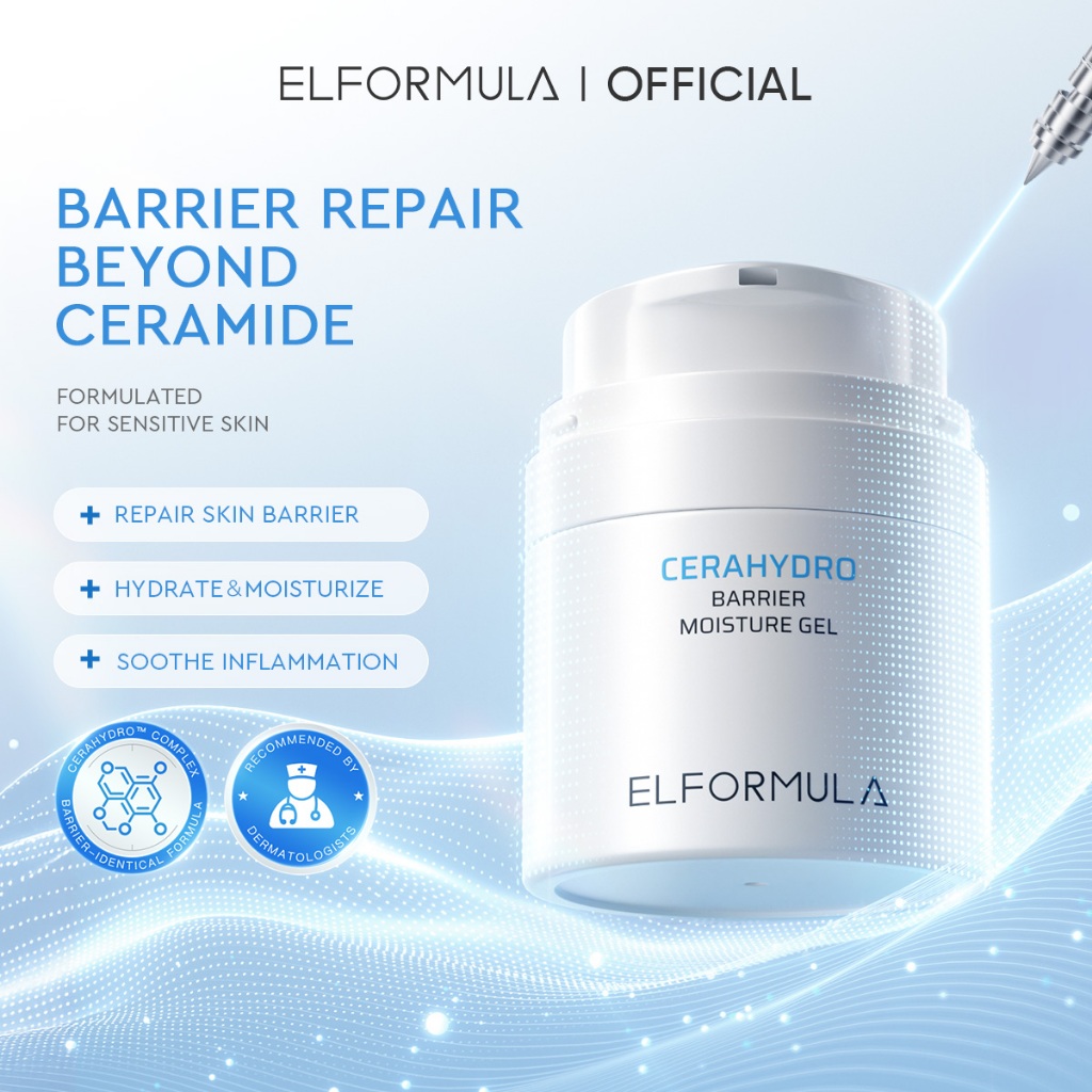 ELFORMULA Intensive CeraHydro Moisturizer Gel Skin Barrier Repair Moisturiser Skincare for Face with Ceramide 50ML
