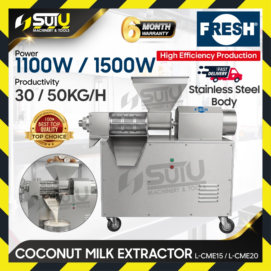 FRESH 30/50KG/H Coconut Milk Extractor / Mesin pemerah santan 1100W / 1500W | L-CME15 / L-CME20