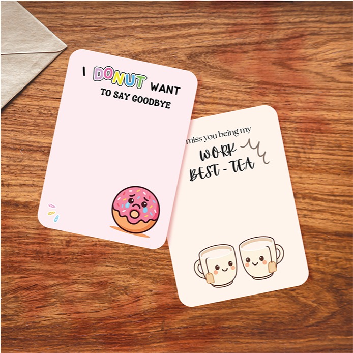Custom Colour Card Untuk Goodies Perpisahan Farewell, Birthday, Colleague, Teacher, Thank You