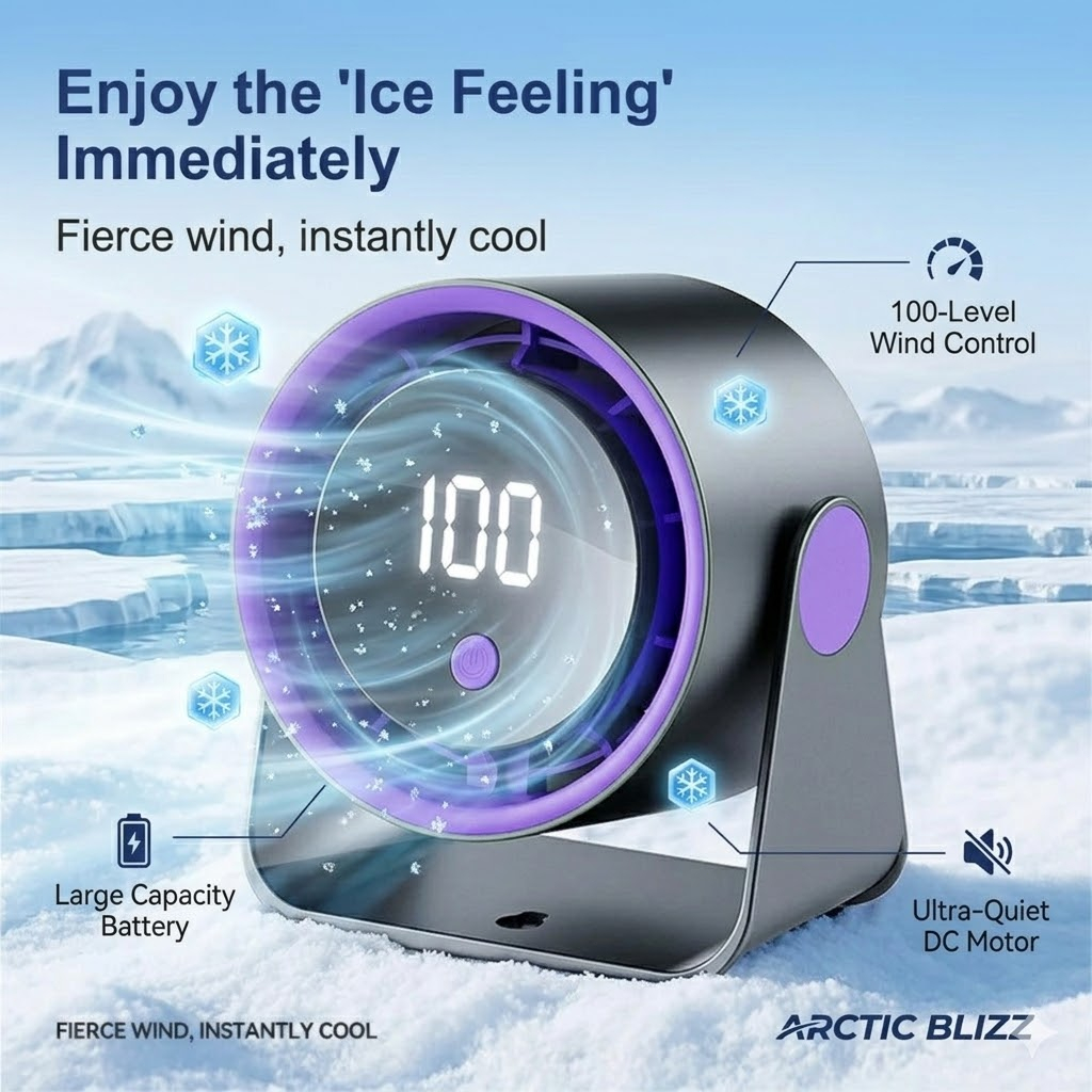 2026 New Upgrade Rechargeable Table Fan 100-Speed Adjustable Air Circulation Fan Ultra-Long Standby Portable Desk Fan