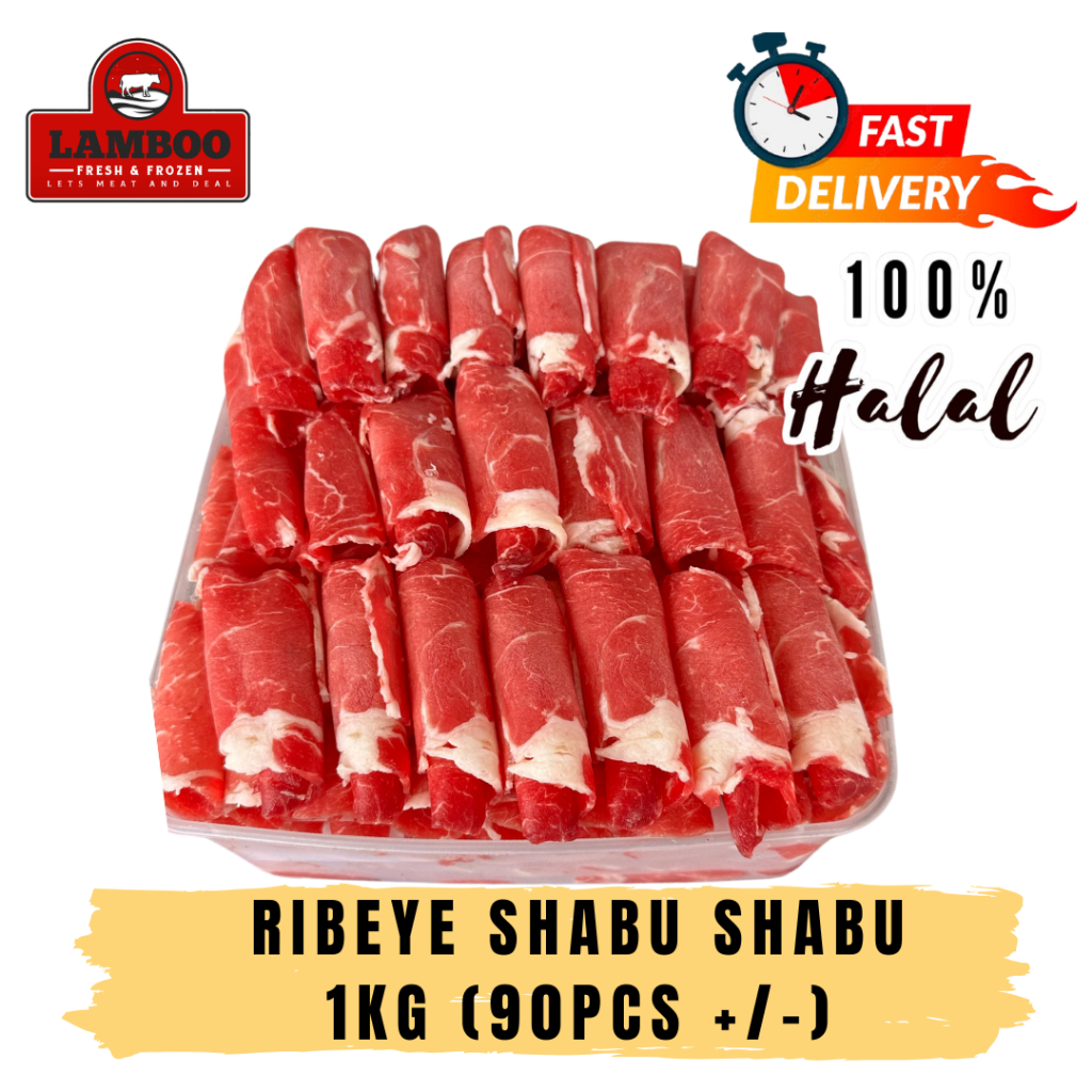 Ribeye Shabu Shabu 1kg - (90pcs+/-)