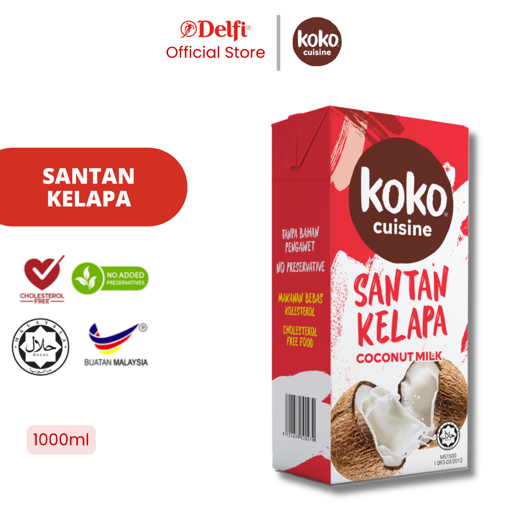 Koko Cuisine Coconut Milk | Santan Kelapa | for cooking 1 litre | Halal