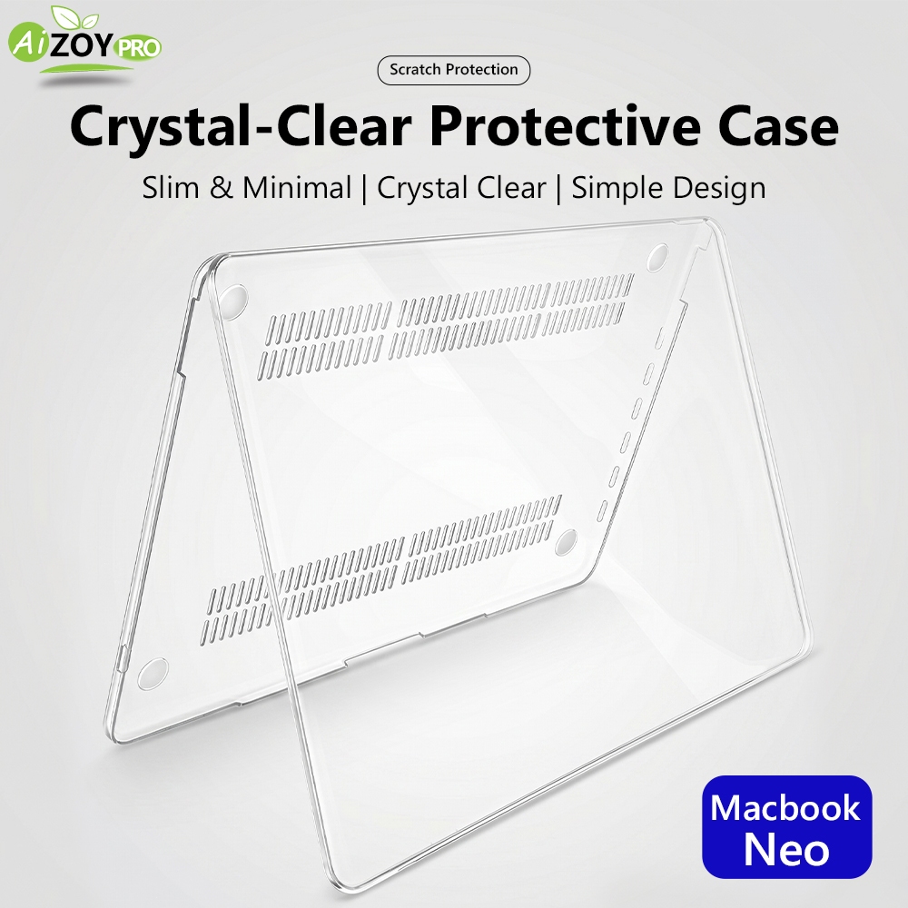 Ultra Thin case for Macbook Neo 13 inch 2026 15Air M5 M4 M3 A3113 A3404 13.6 pro A3449 Crystal Clear PC Hard Shell Case