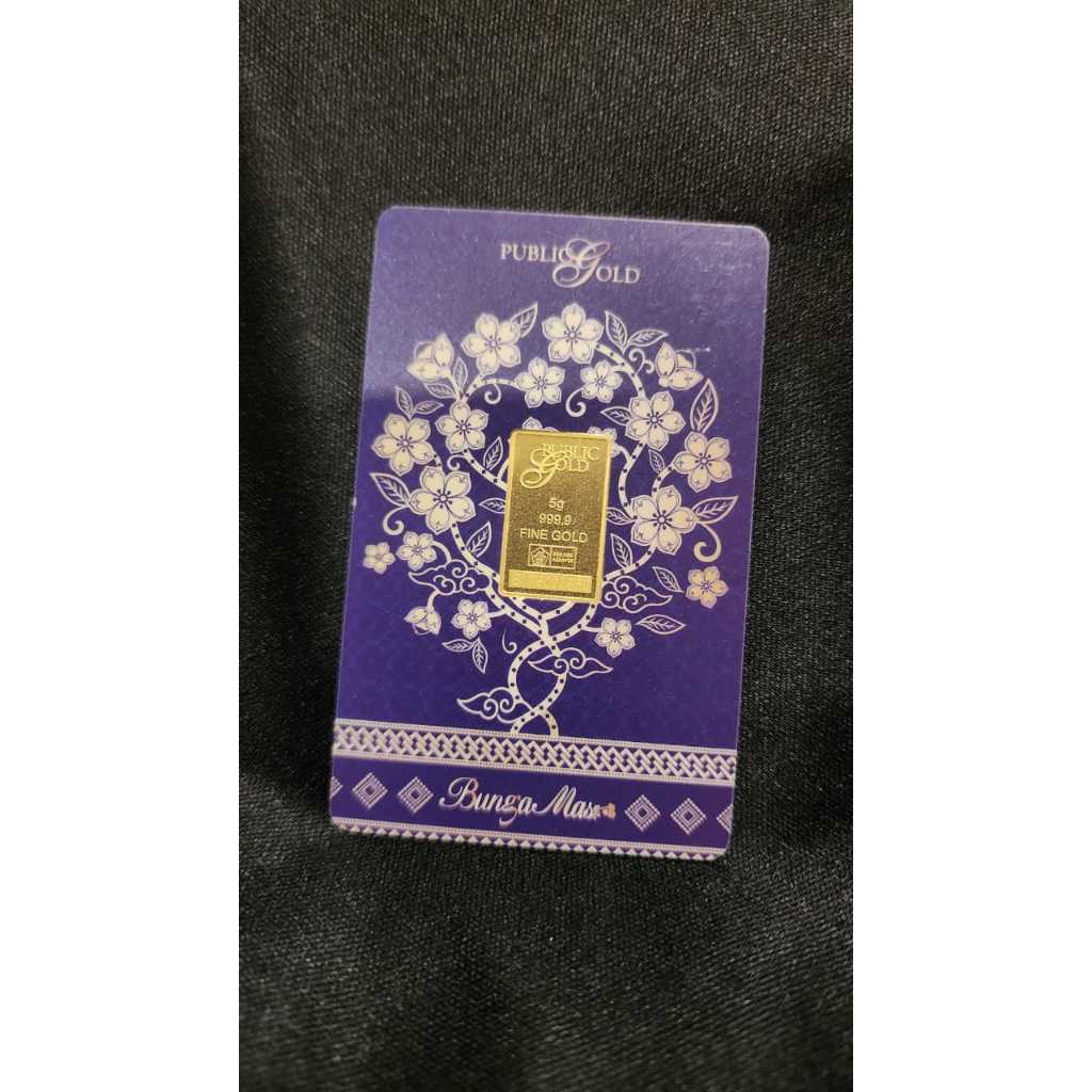 Public Gold Bungamas Series Bar 5g (AU 999.9) 24K
