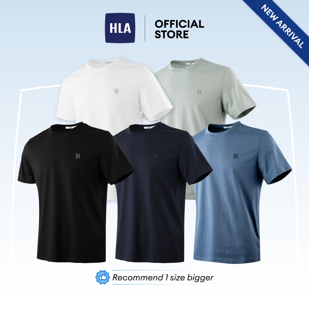 HLA Online Exclusive H Breathable Comfortable Short Sleeve T-Shirt Men (5 colors)