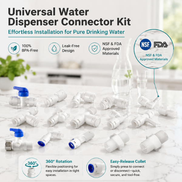 Water Filter Fitting Water Fitting RO Water Fitting RO Fitting Hand Valve Union Connector quick connect 1/4" 3/8" 1/2"