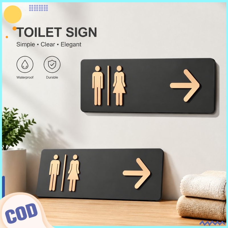 Simple Men And Women Bathroom Signs Index Hotel To The Left And Right Acrylic Restroom Prompt Sign