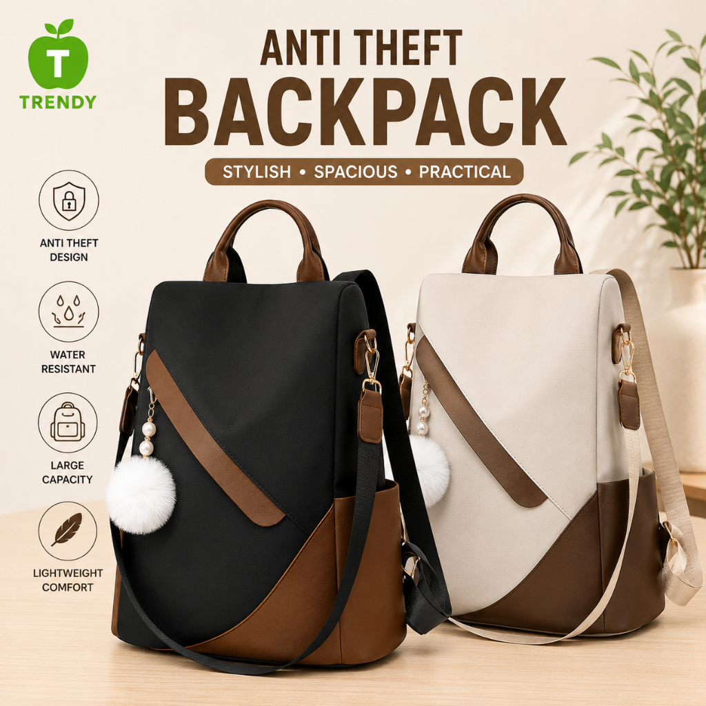 Backpacks Women Anti Theft Women Trendy Nylon Backpack Water-Resistant Secure Travel & Work Bag