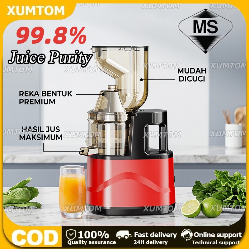 🔥COD🔥New Masticating Cold Press Slow Juicer Big Mouth Juice Extractor Large Capacity Fruit / Vegetable Juicer Mesin Jus