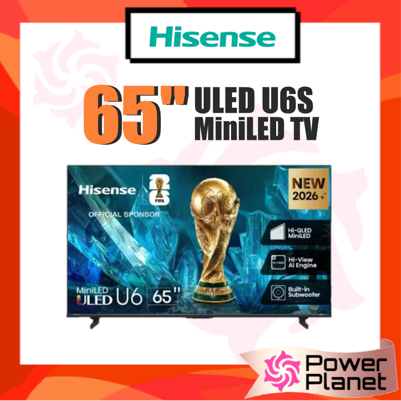 Hisense 55" / 65" / 75" / 85" ULED MiniLED TV U6Q 144Hz Smart TV 4K UHD Ultra HD 55U6Q / 75U6Q / 85U6Q | 65U6S (New U6S)