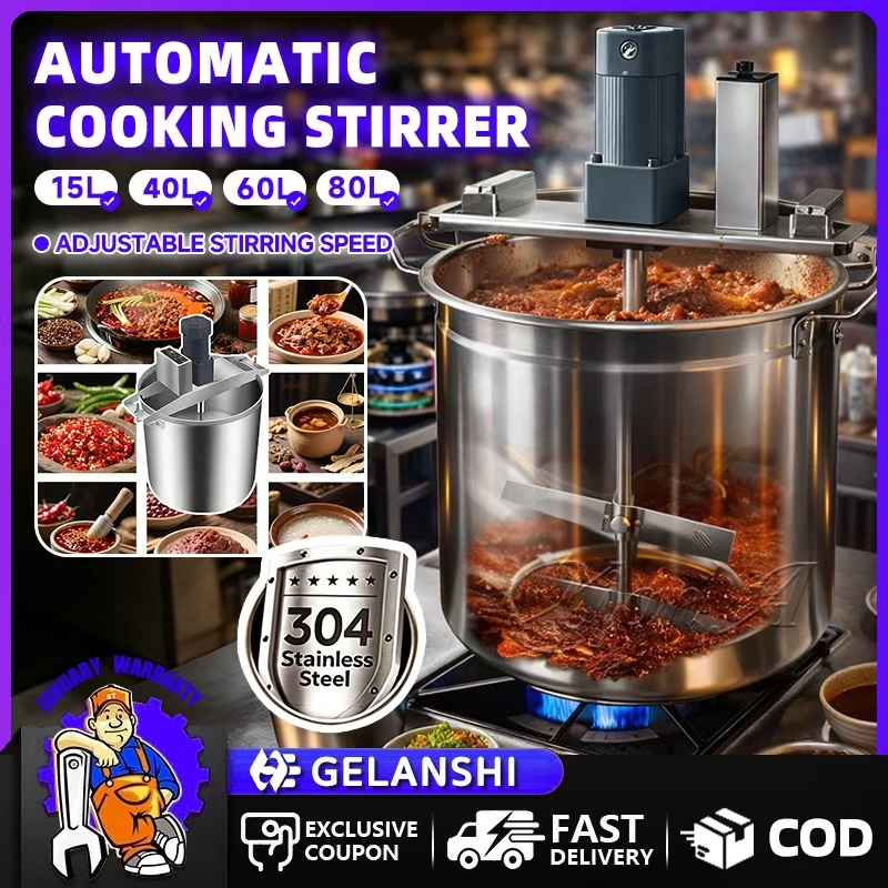 80L Automatic Sauce Sambal Paste Pes Stir Frying Pot Stirrer Cooking Machine Mesin Pengacau Stirring Cooker Mixer 酱料炒料机
