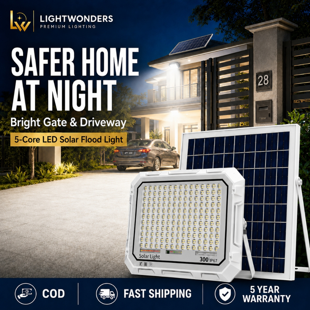 【Buy 1 Free 1】Lampu Solar 65000W LED IP68 Waterproof Solar Light Outdoor Lighting Automatic Light with Remote control