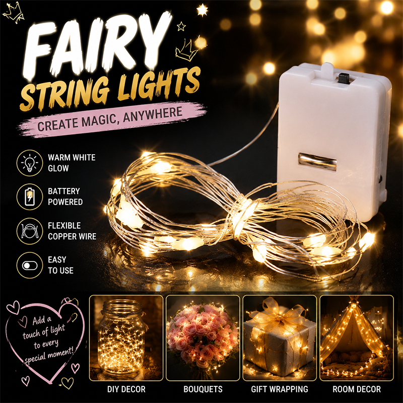 Lampu Dawai Tembaga 1/2/3/5M Led Light Lampu Led Fairy Light for Wedding Party Gift Box Flower Decorative Lighting