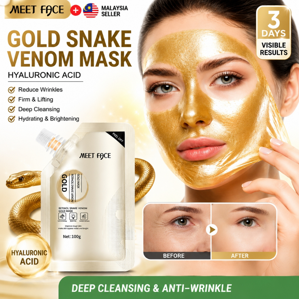 100ml Retinol Snake Venom Gold Mask Cleansing Skin Pore Tightening Face mask that reduces wrinkles Whitening Pemutihan