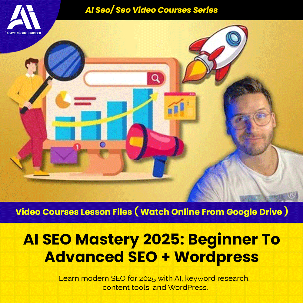 Ai Seo/ Seo Video Course - AI SEO Mastery 2025 Beginner To Advanced SEO + Wordpress | Learn Seo | Seo Video Lesson