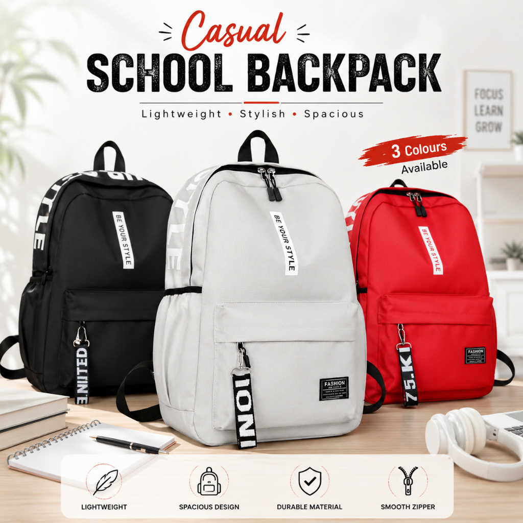 Unisex Canvas Backpack – Lightweight, Comfortable, Durable, Spacious and Easy to Carry for School, College, Travel, Work