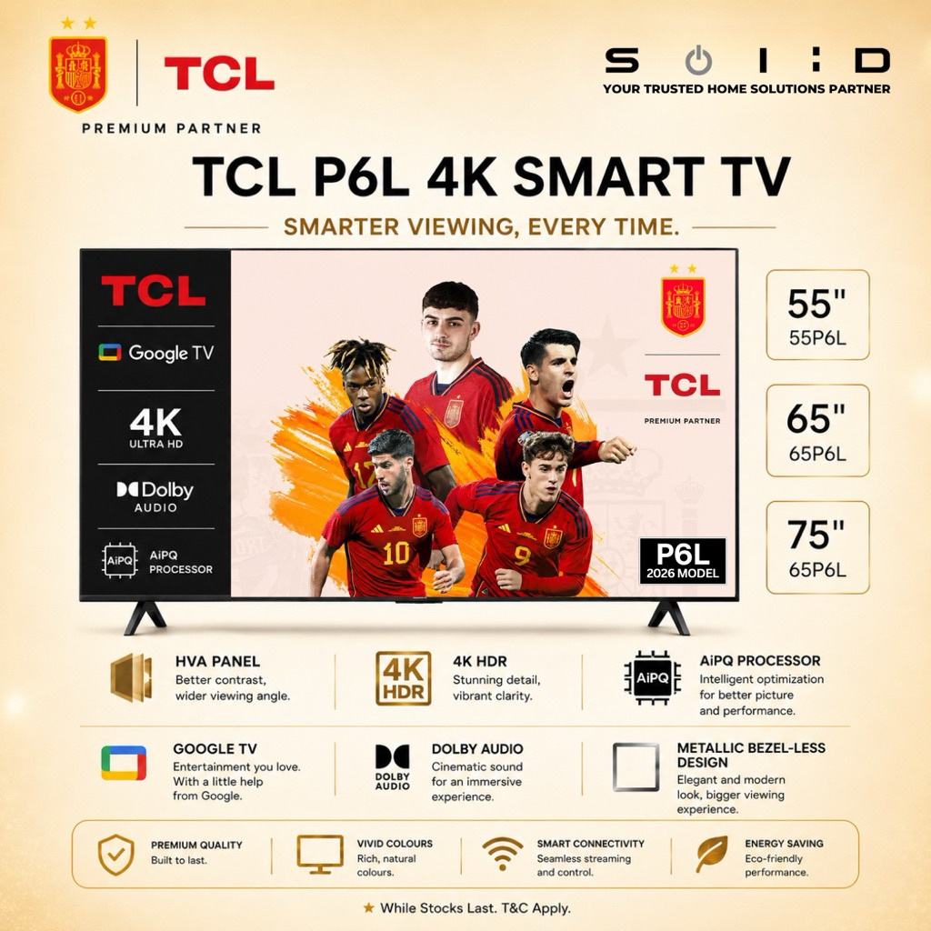 TCL 55"/65”/75" 4K HDR GOOGLE TV, P6L / P6K