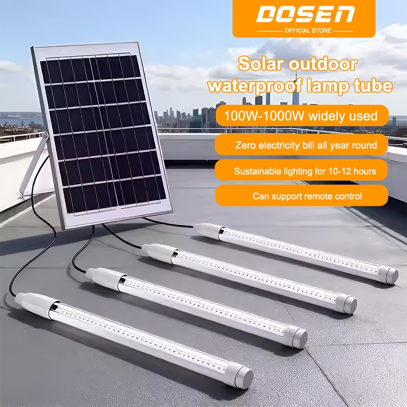 Dosen Waterproof Solar LED Wall Lights Tube Lampu 100W-1000W Outdoor Wall Lights,Garden In Yard Decoration lamp