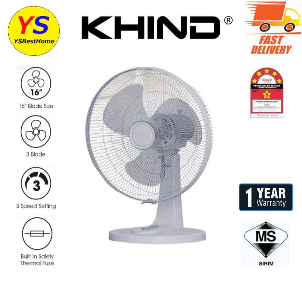 Khind 16" Table Fan TF1601AC (RANDOM COLOUR) / TF166 / Panasonic Table Fan F-MN404 16" (RANDOM COLOUR)