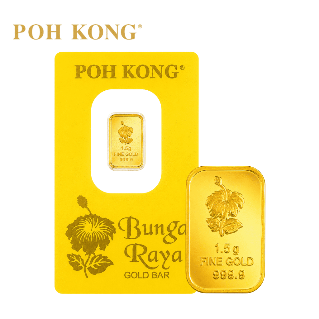 POH KONG 999.9/24K Gold Bunga Raya Gold Bar (1.5G)