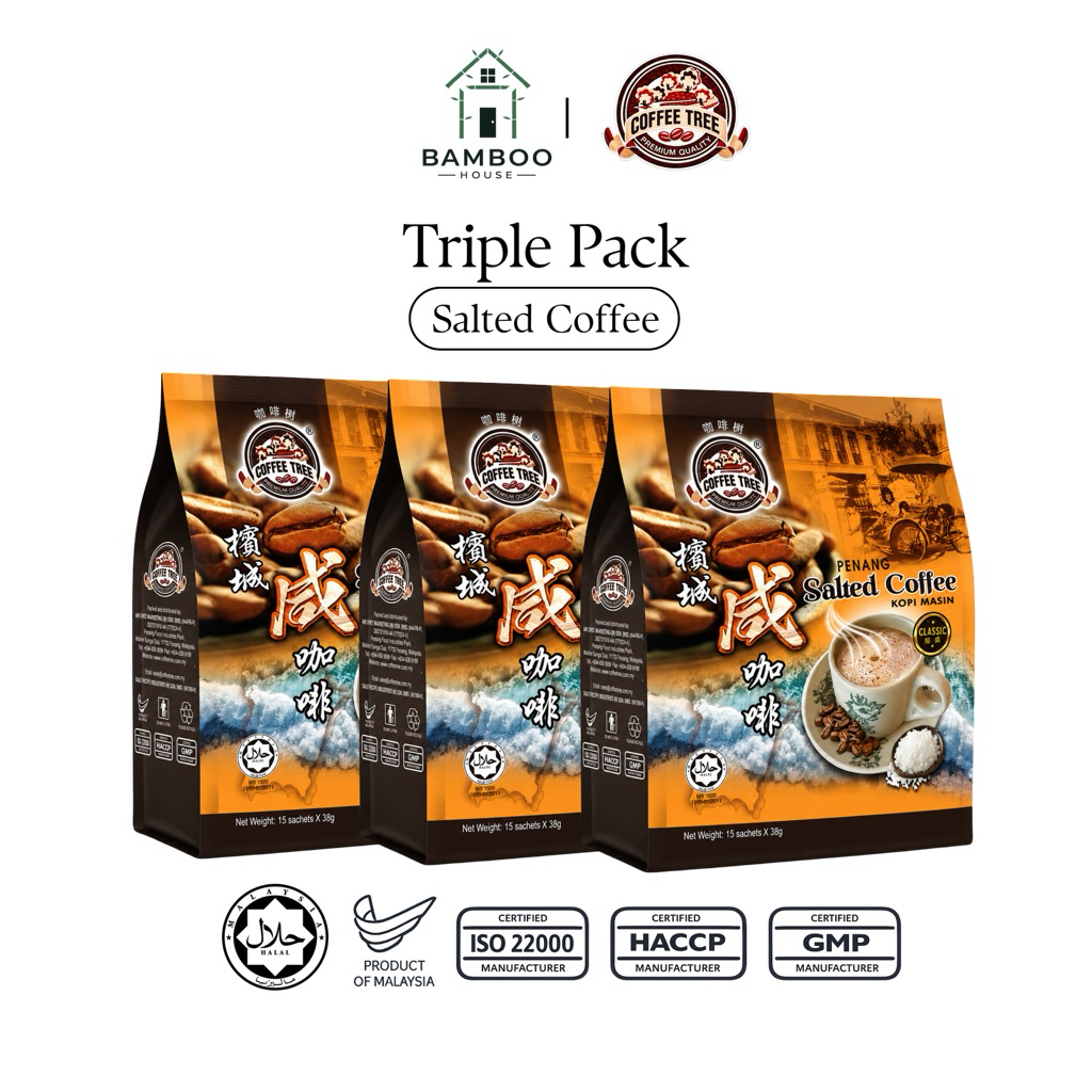 [TRIPLE PACKS] Coffee Tree Penang Salted Coffee (3 x 15’s x 38g)