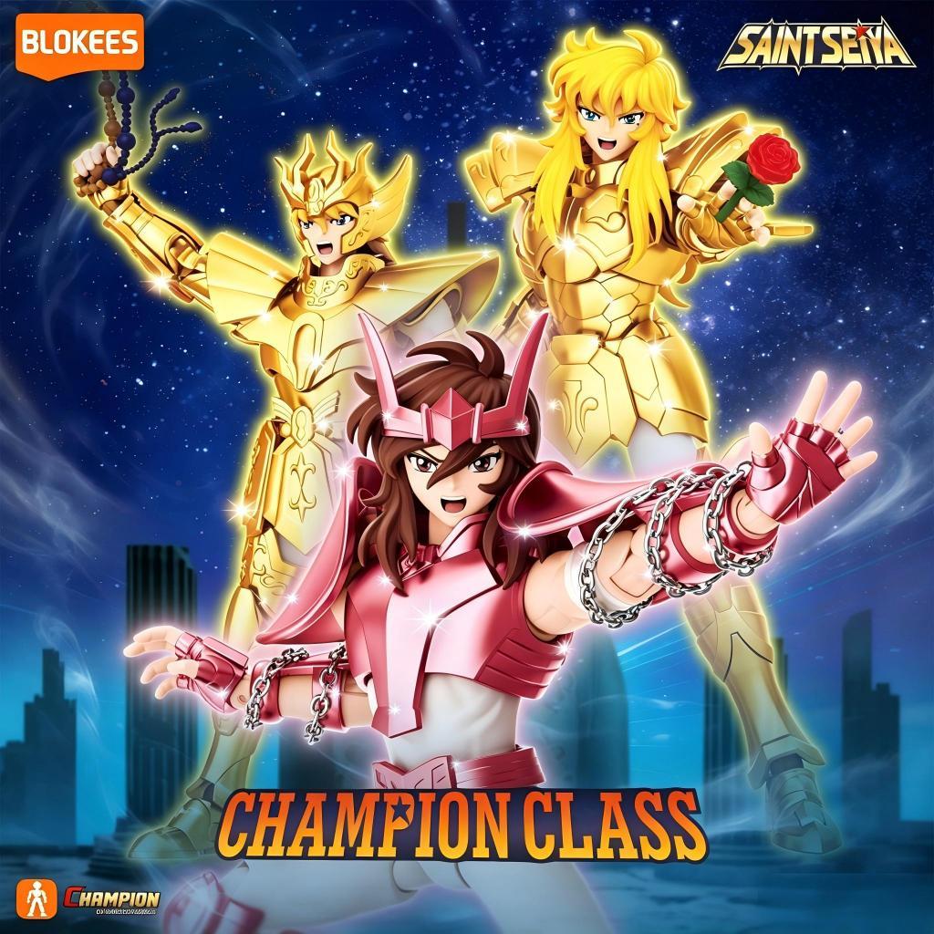 【NEW】 BLOKEES Saint Seiya CC01-16 Aiolos Gemini Taurus Blocks Action Figure 15cm | Anime Model Kits