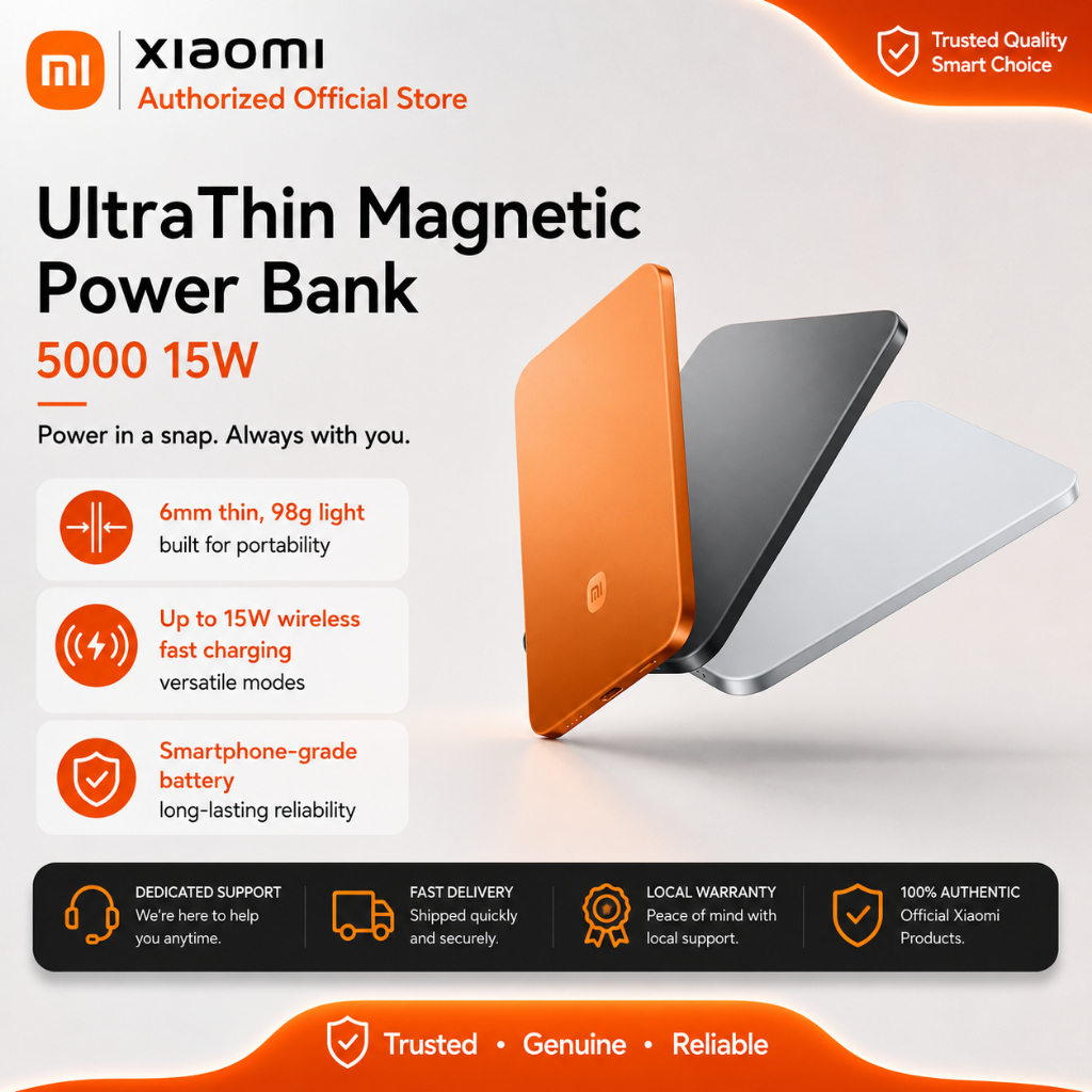 Xiaomi UltraThin Magnetic Power Bank 5000 15W