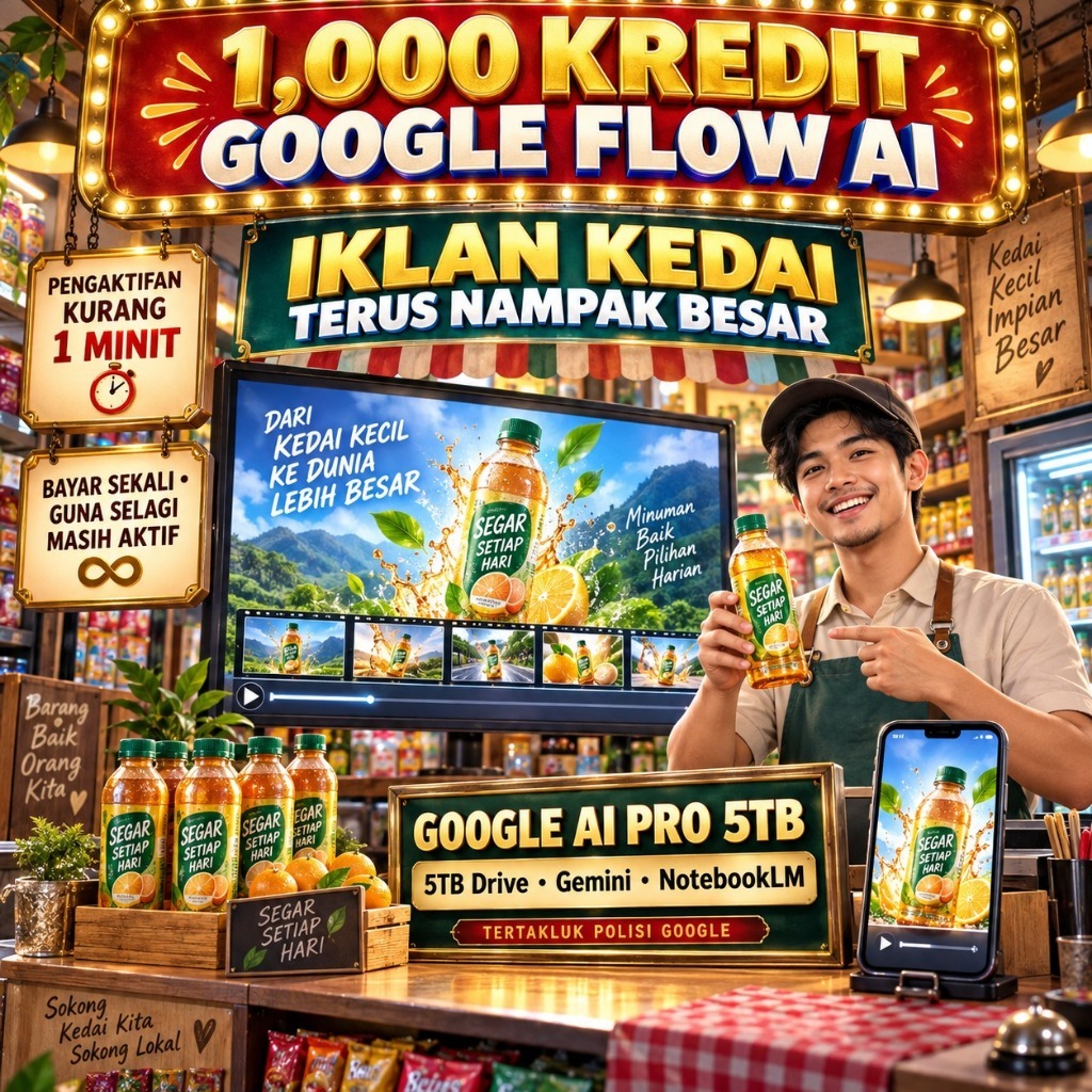 GOOGLE FLOW / VIDEO AI INSTANT / 1,000 CREDIT FLOW / 5TB / OWN EMAIL / GEMINI PRO 3.8 / Google Ai Pro
