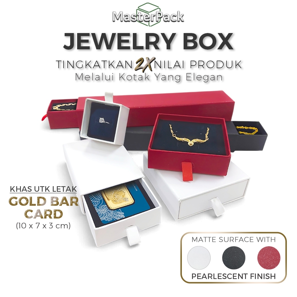 Quality Drawer Jewelry Box Jewellery Box with Sponge for Rings,Pendants,Necklaces Extra Hard & Thick Customized Material