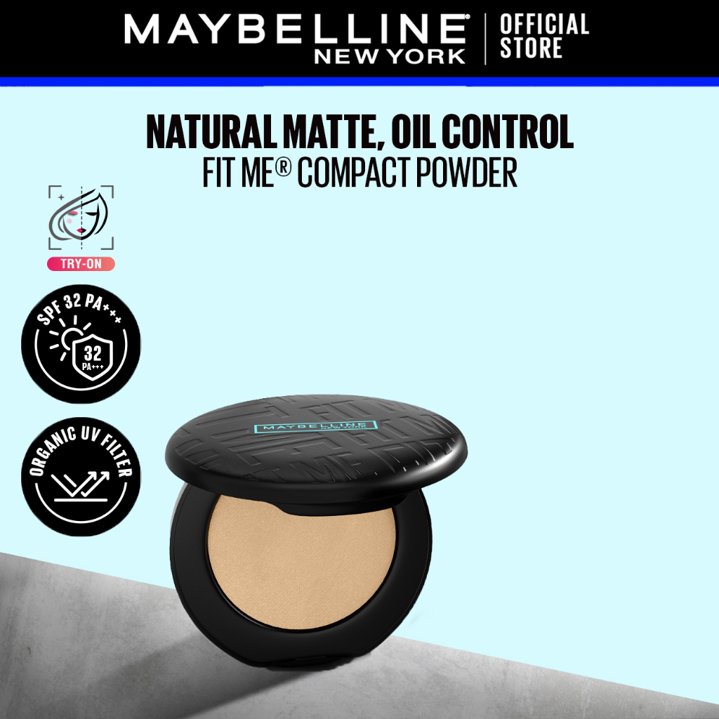 Maybelline Fit Me Compact Powder - SPF 32 Matte Finish 16H Oil Control Shine-Free Face Makeup